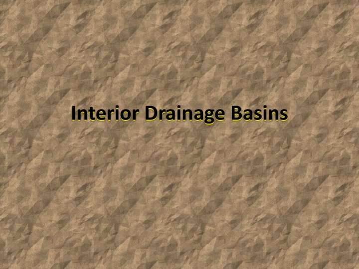 interior drainage basins