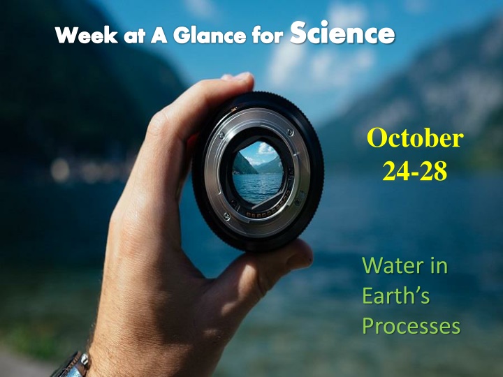 week at a glance for science