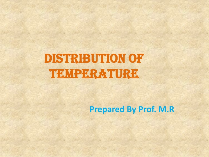 distribution of distribution of temperature