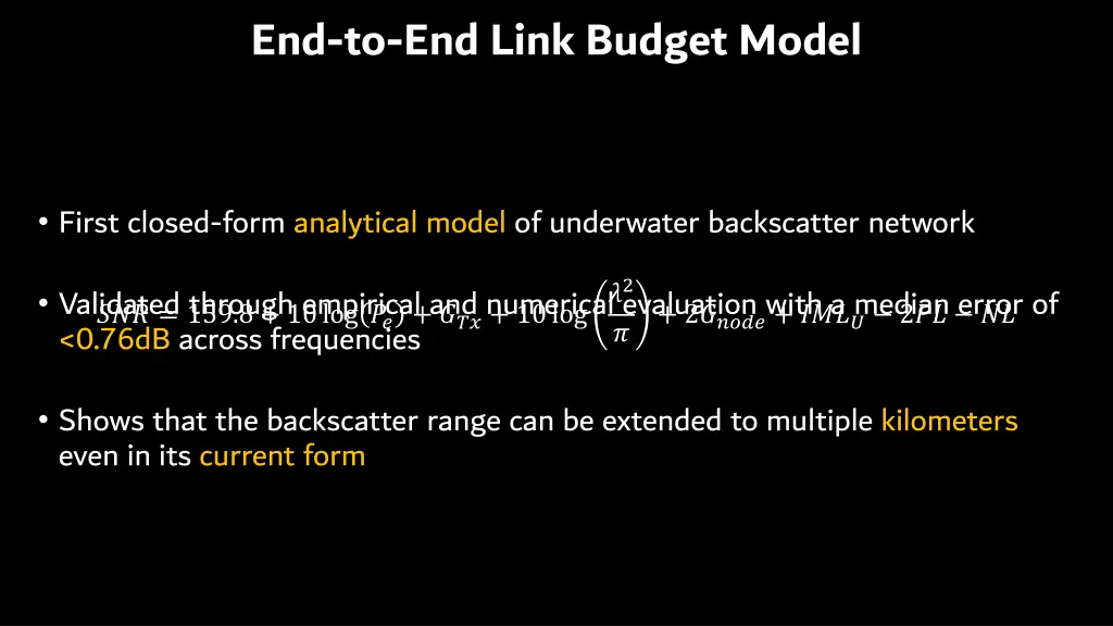 end to end link budget model 1