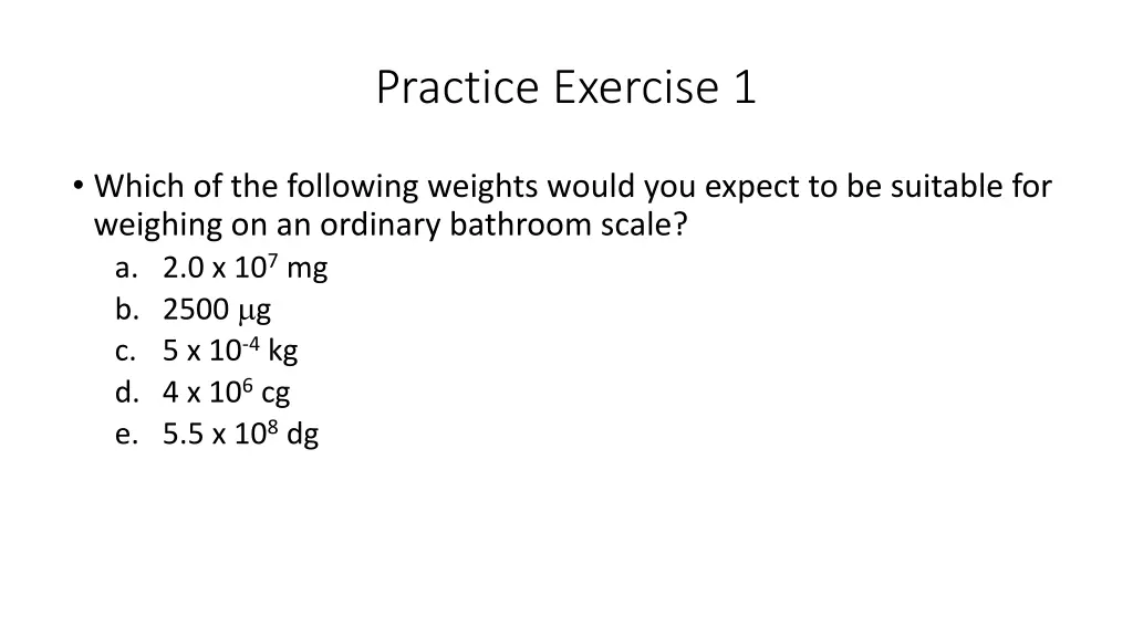 practice exercise 1 1