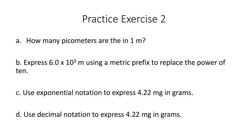 practice exercise 2 1