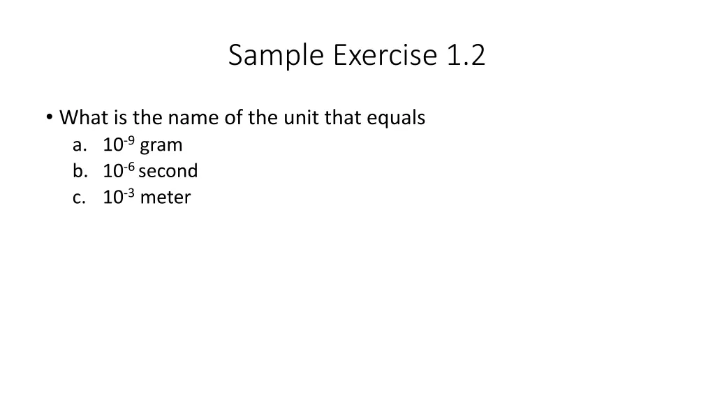 sample exercise 1 2