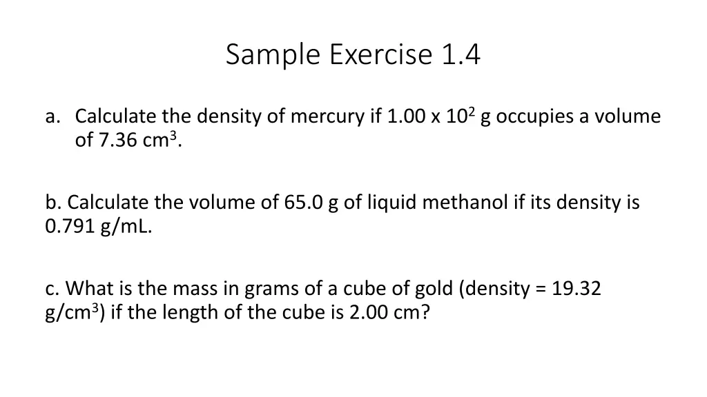 sample exercise 1 4