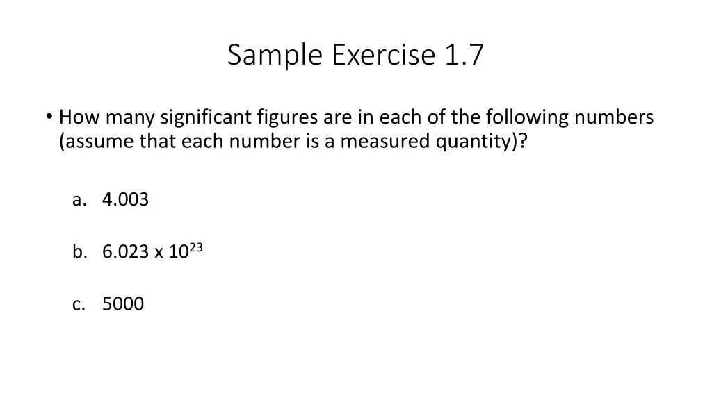 sample exercise 1 7