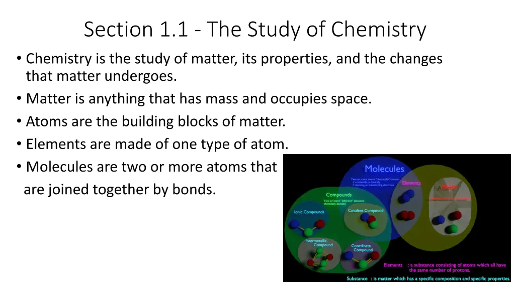 section 1 1 the study of chemistry chemistry