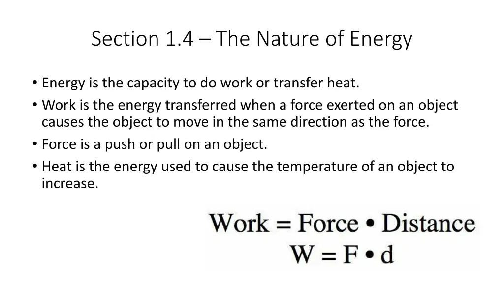 section 1 4 the nature of energy