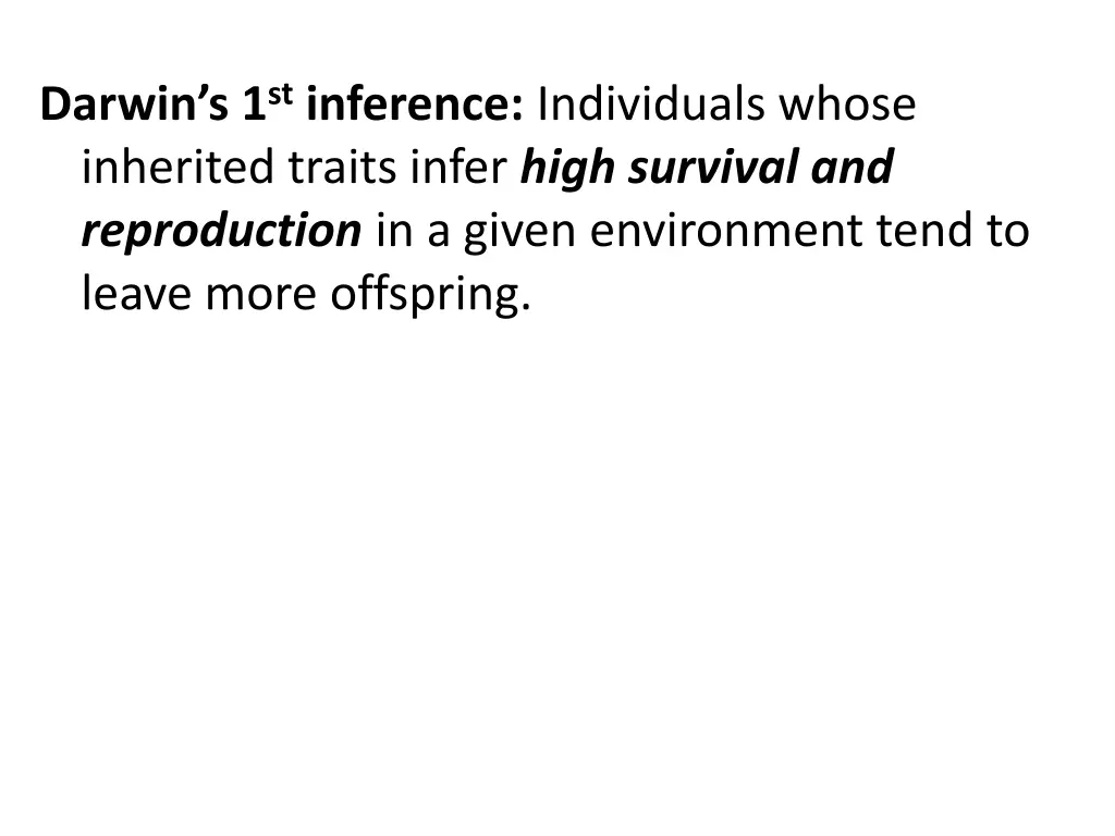 darwin s 1 st inference individuals whose