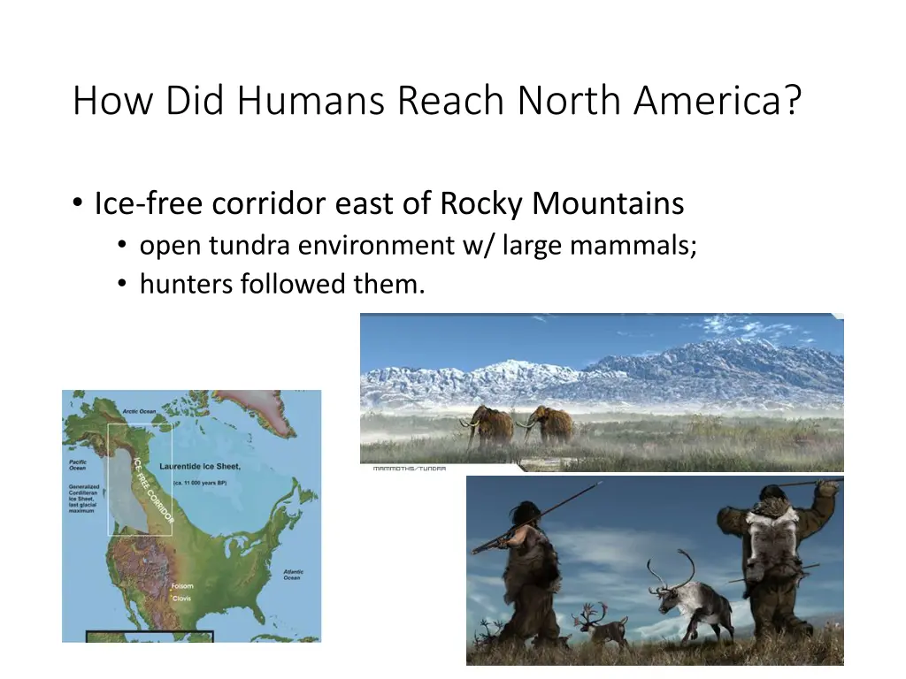 how did humans reach north america 1