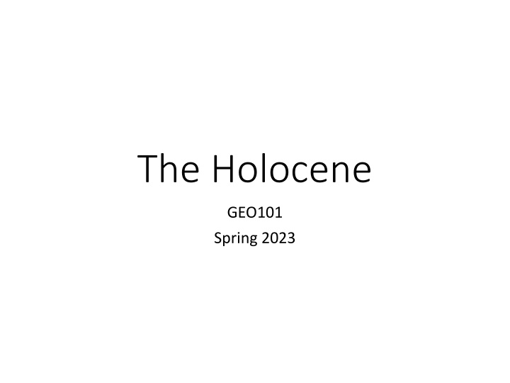 the holocene