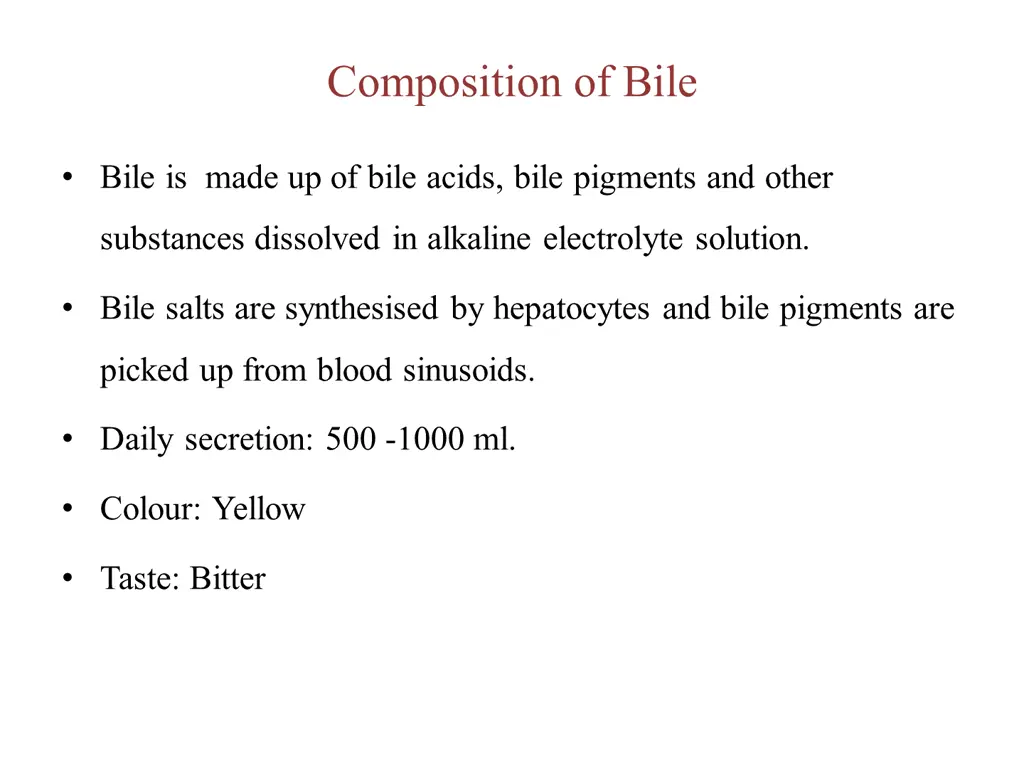 composition of bile