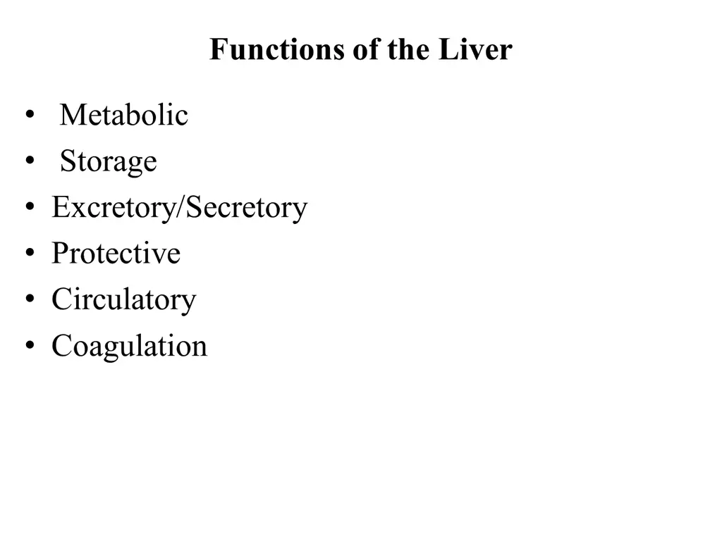 functions of the liver