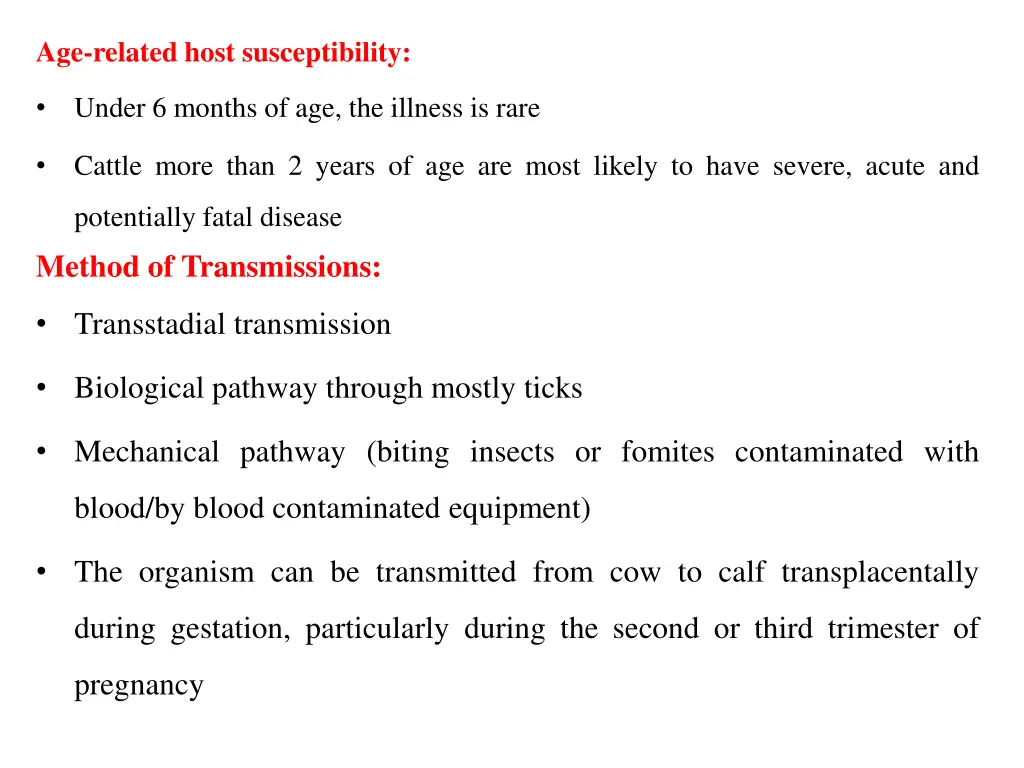 age related host susceptibility