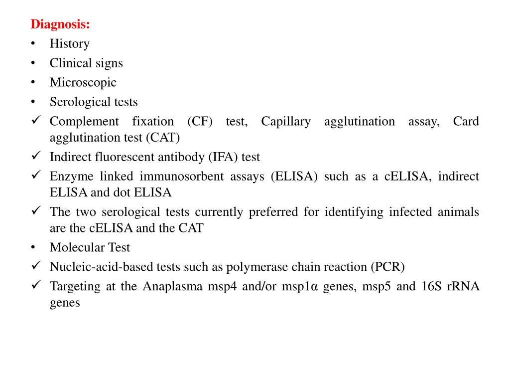 diagnosis history clinical signs microscopic