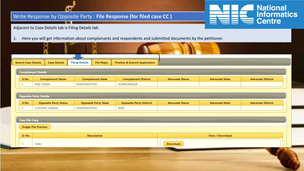 write response by opposite party file response 3