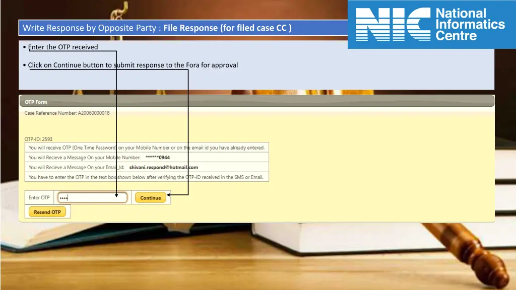 write response by opposite party file response 7