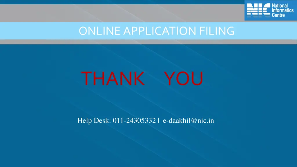 online application filing