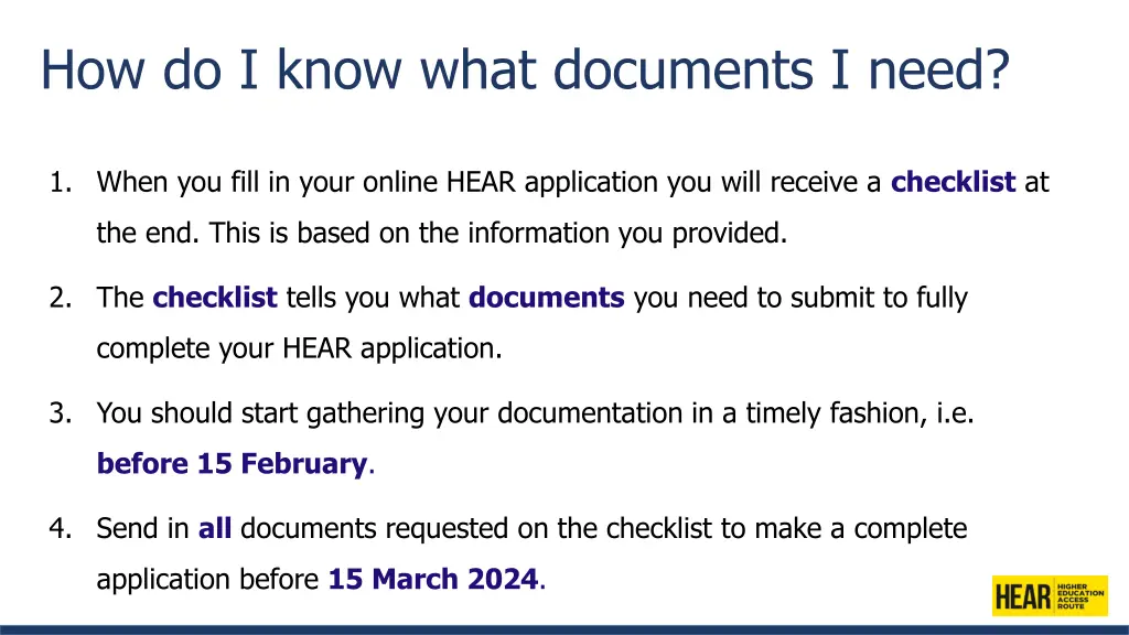 how do i know what documents i need