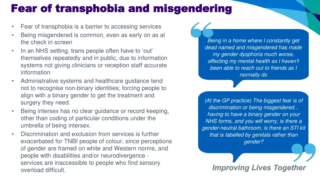 fear of transphobia and misgendering fear
