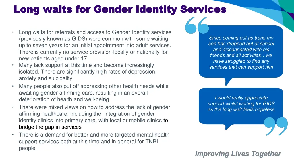 long waits for gender identity services long