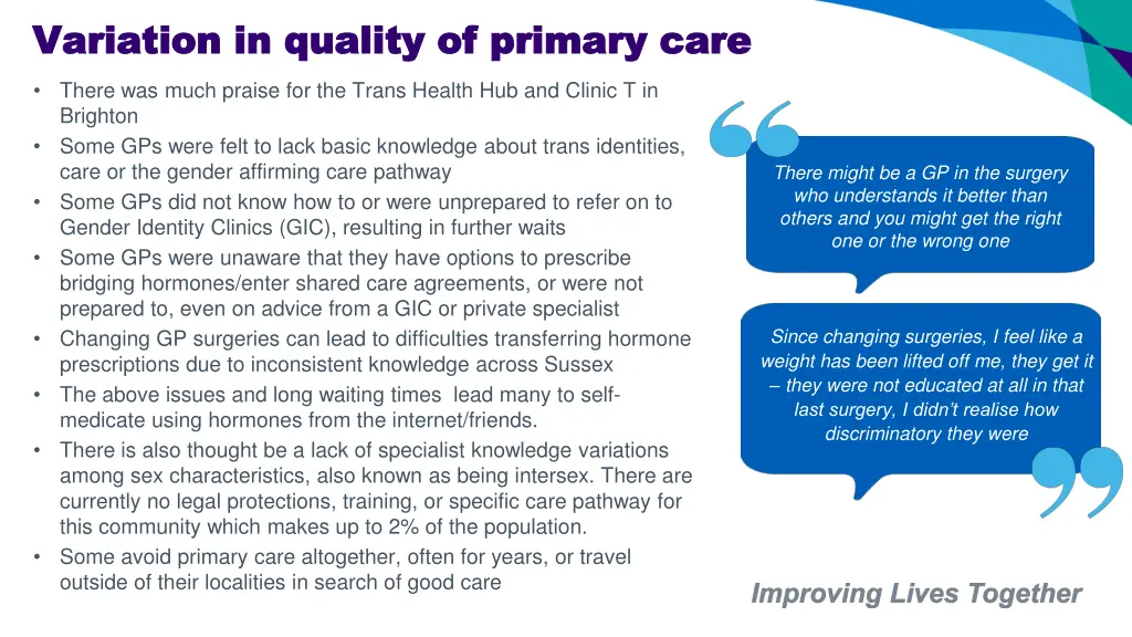 variation in quality of primary care variation