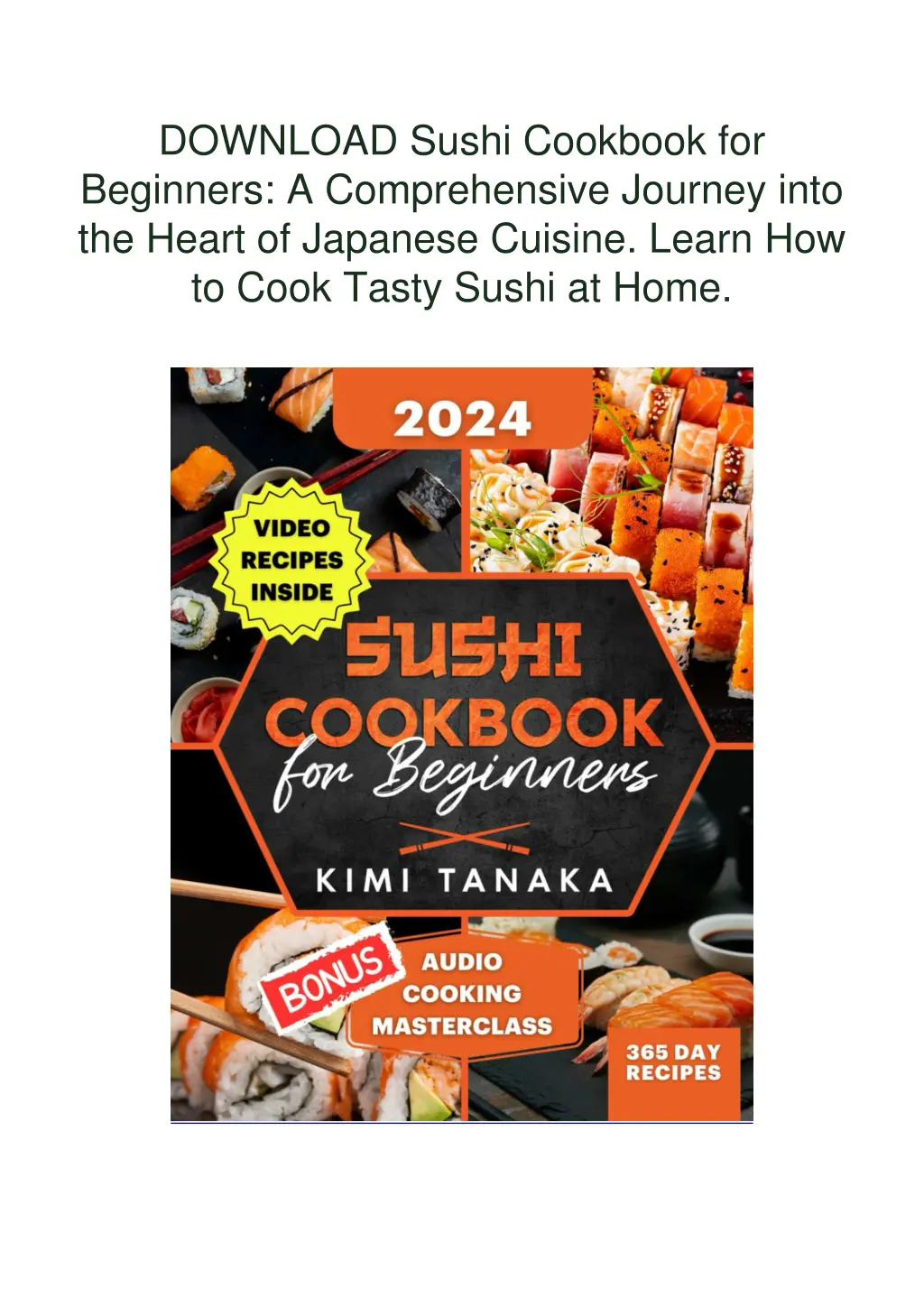 download sushi cookbook for beginners