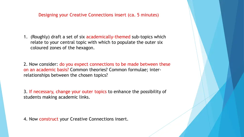 designing your creative connections insert