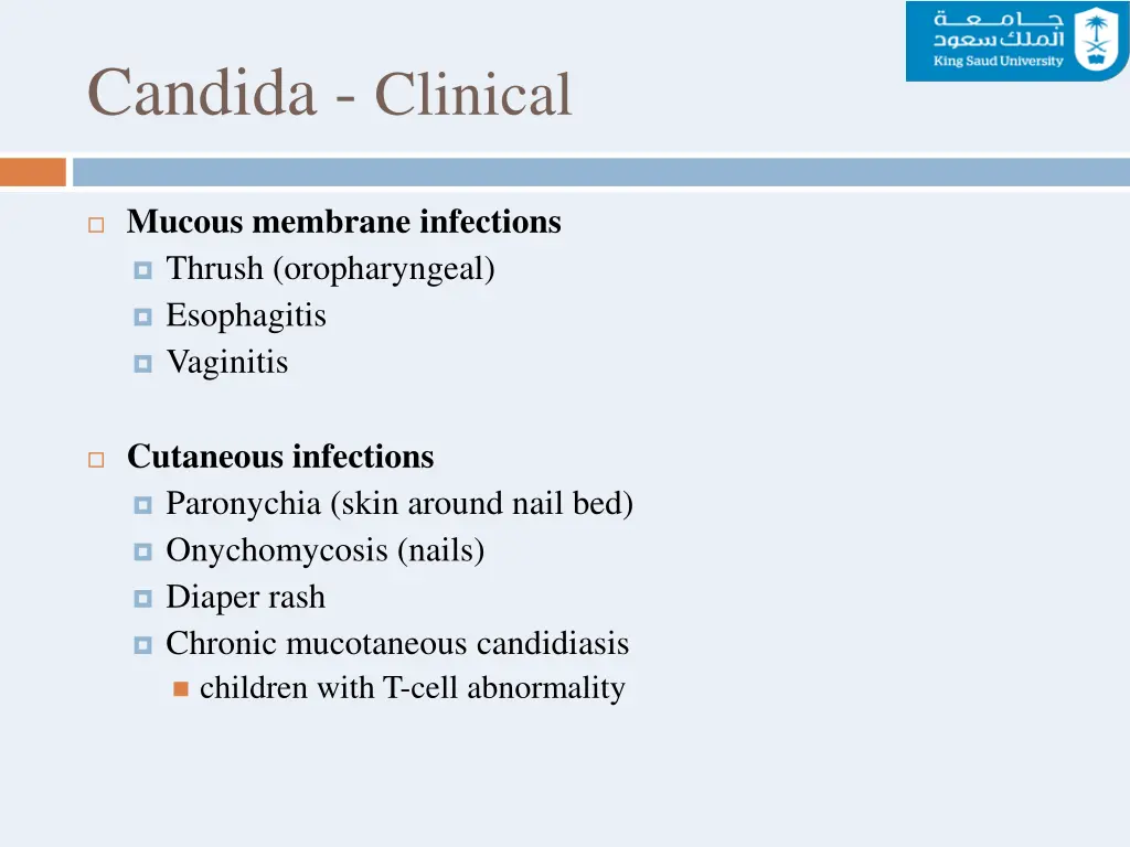 candida clinical