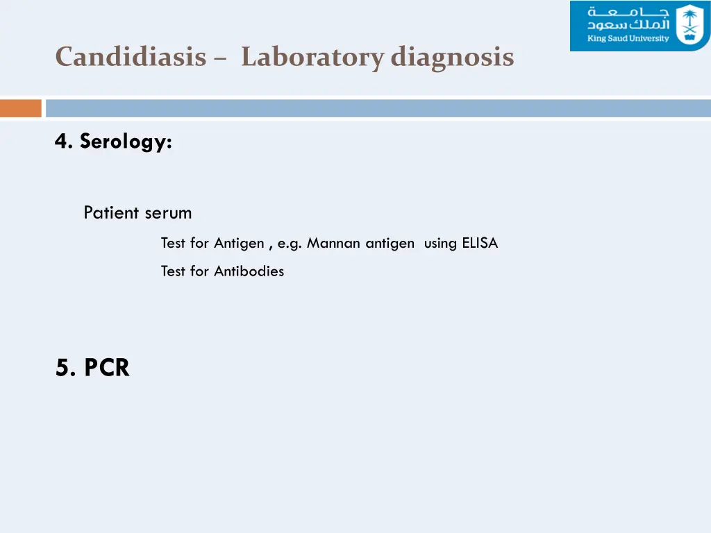 candidiasis laboratory diagnosis 2