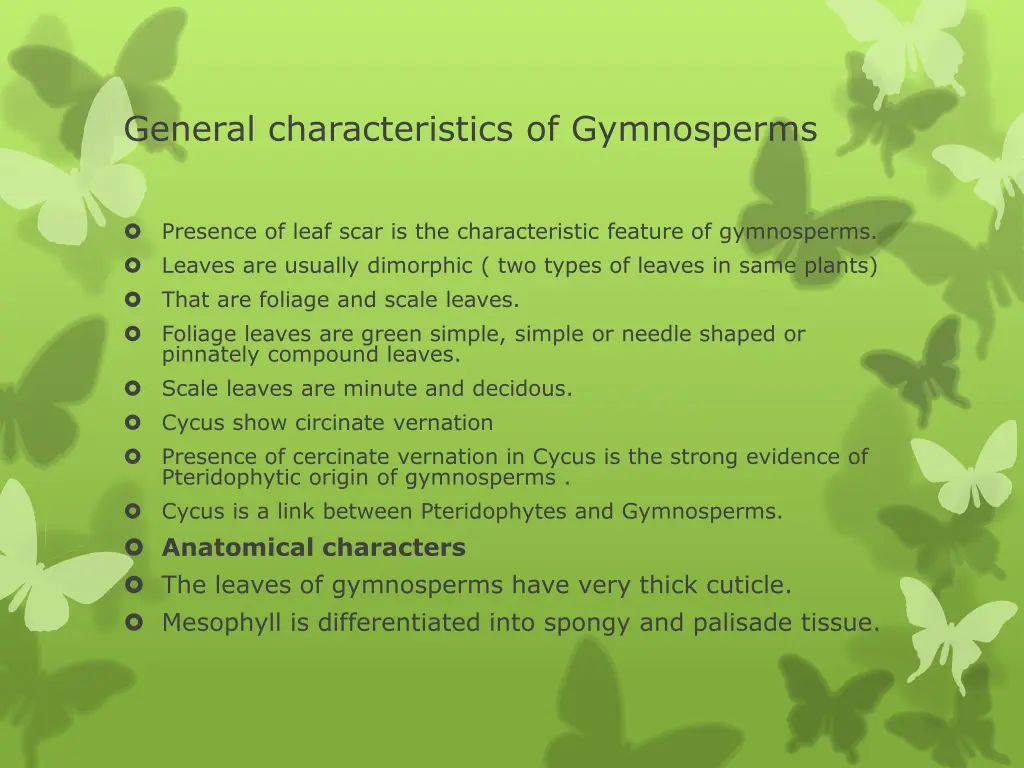 general characteristics of gymnosperms 2