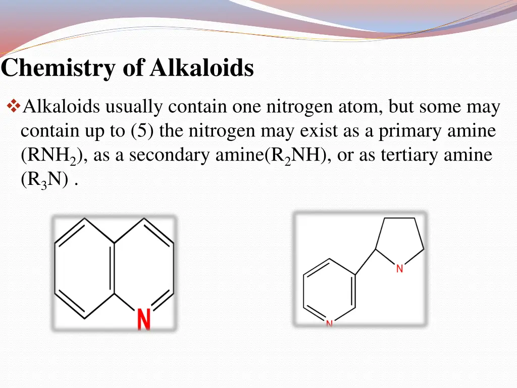 chemistry of alkaloids