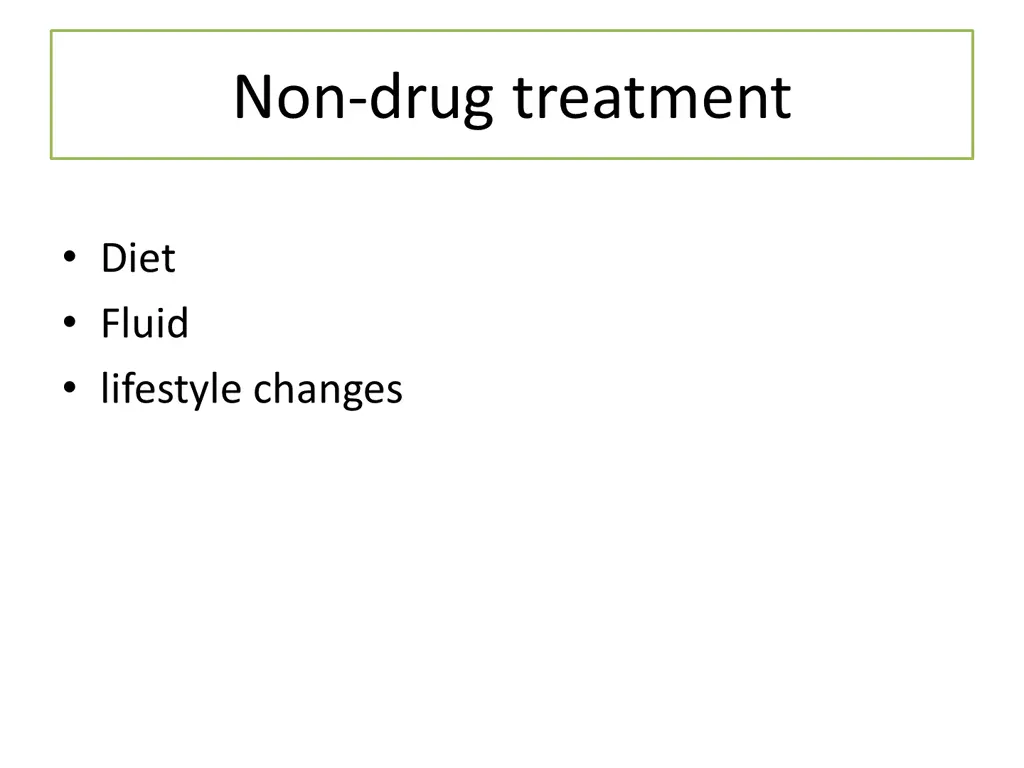 non drug treatment