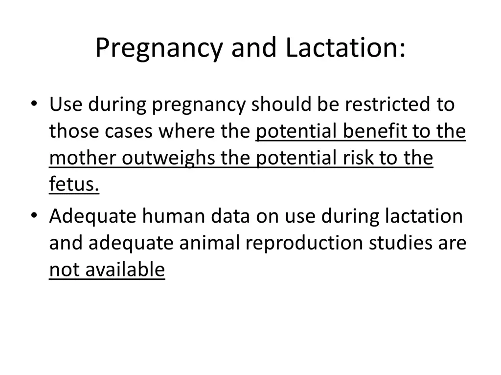 pregnancy and lactation