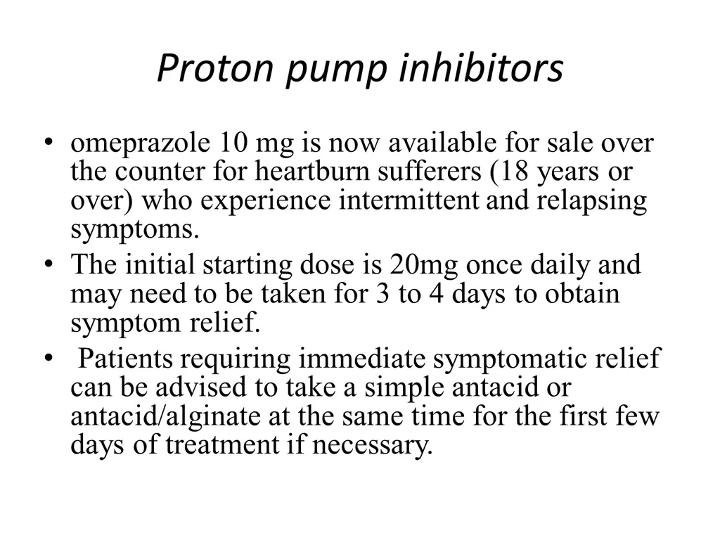 proton pump inhibitors