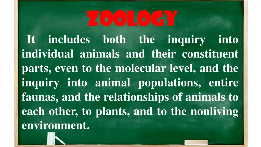 zoology zoology includes both individual animals