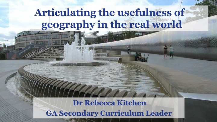 articulating the usefulness of geography