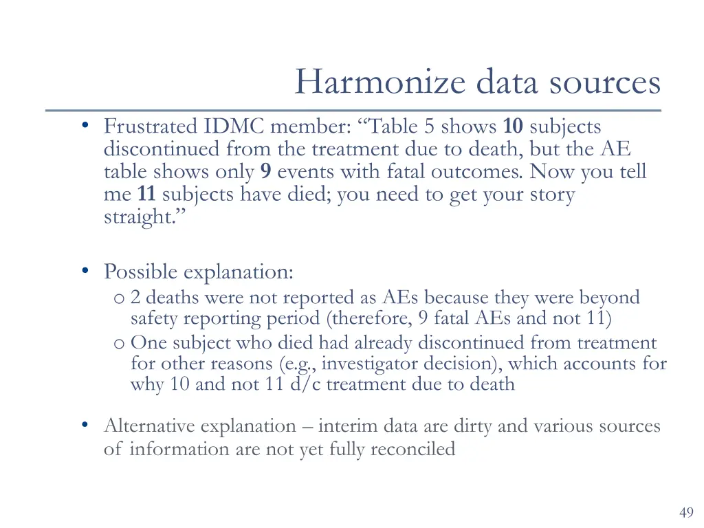 harmonize data sources