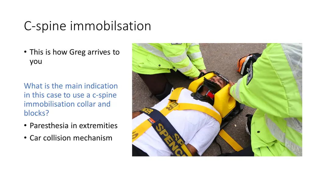 c spine immobilsation