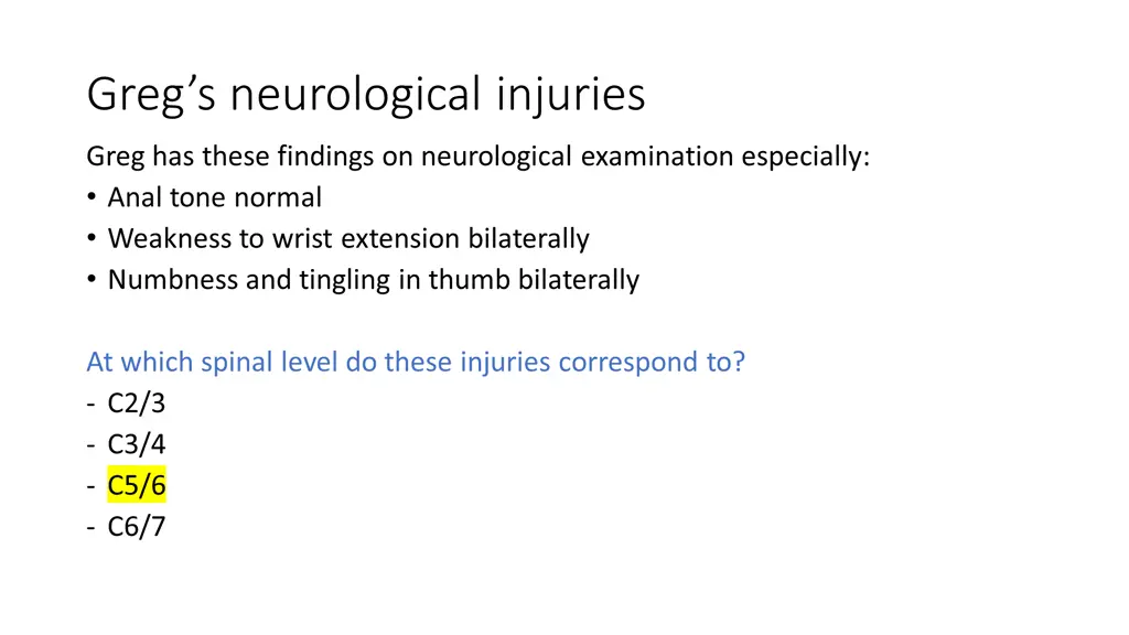 greg s neurological injuries