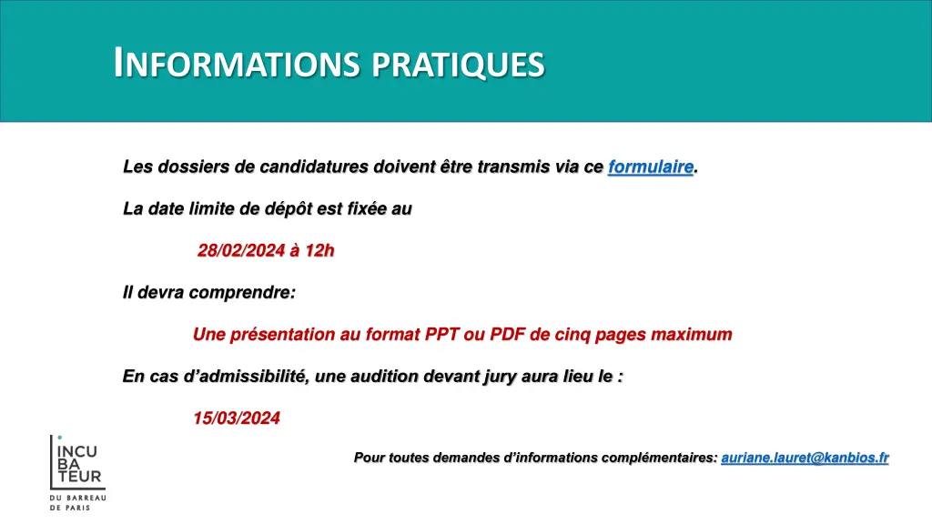 i nformations pratiques