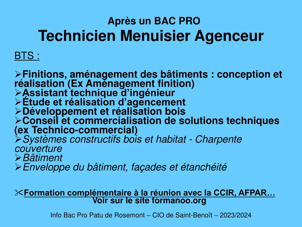 apr s un bac pro