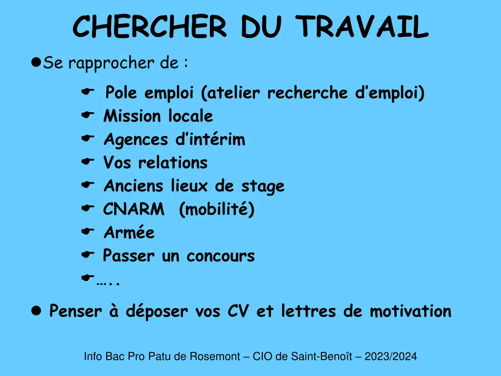 chercher du travail se rapprocher de pole emploi