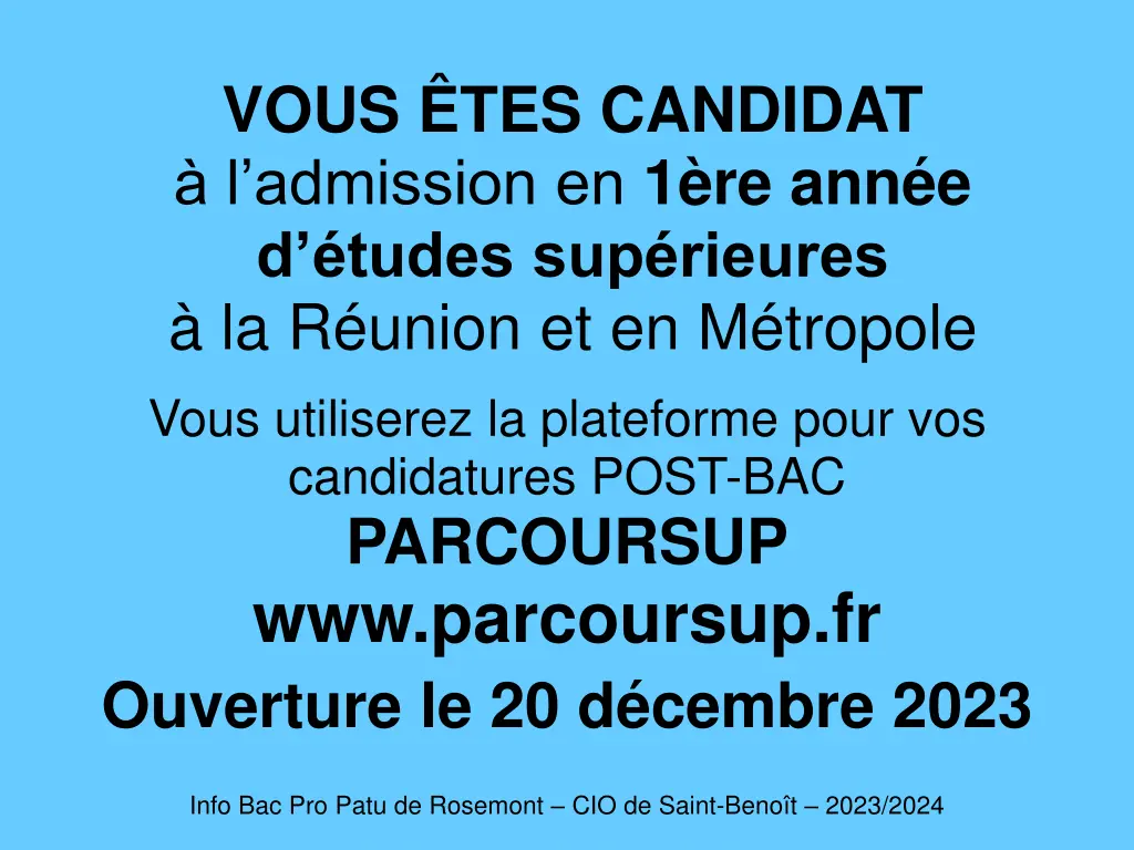 vous tes candidat l admission