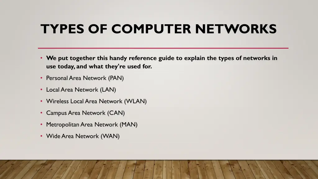 types of computer networks