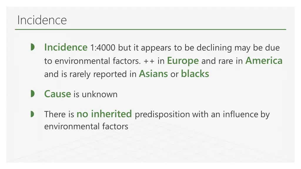 incidence