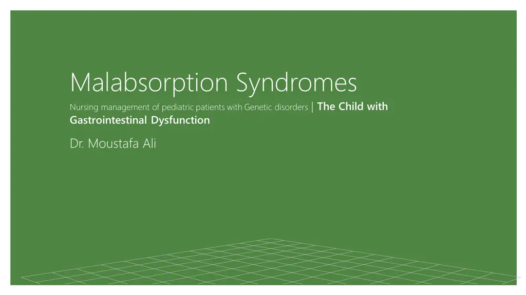 malabsorption syndromes nursing management