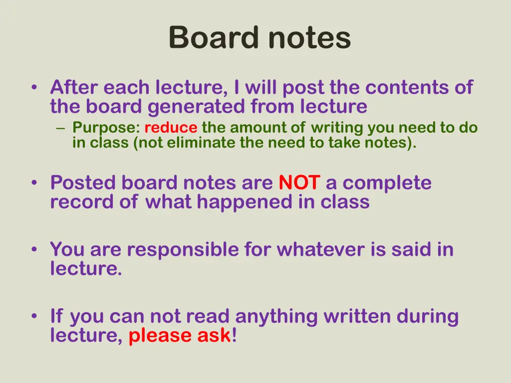 board notes