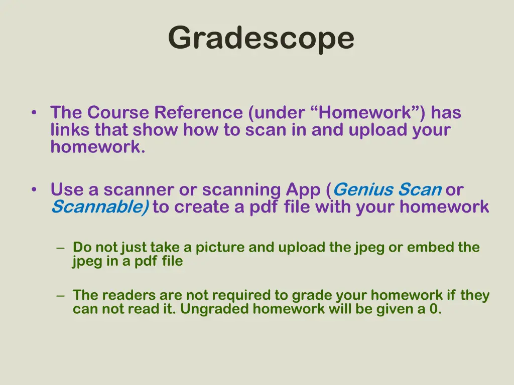 gradescope 1