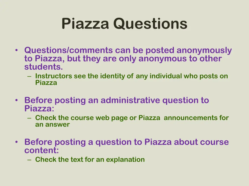 piazza questions