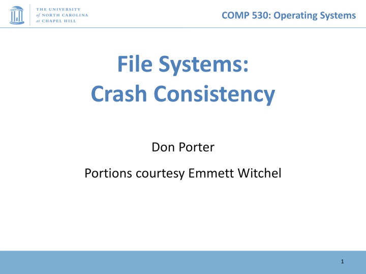 comp 530 operating systems